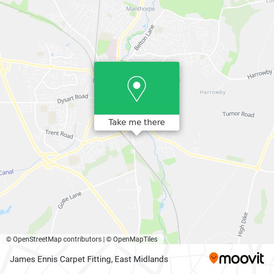 James Ennis Carpet Fitting map