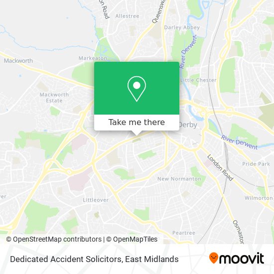 Dedicated Accident Solicitors map