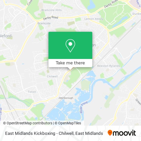 East Midlands Kickboxing - Chilwell map