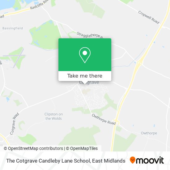 The Cotgrave Candleby Lane School map