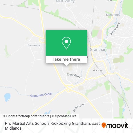 Pro Martial Arts Schools Kickboxing Grantham map