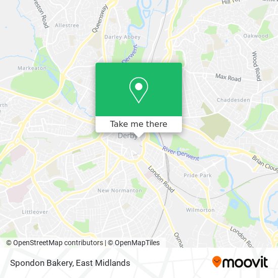 Spondon Bakery map