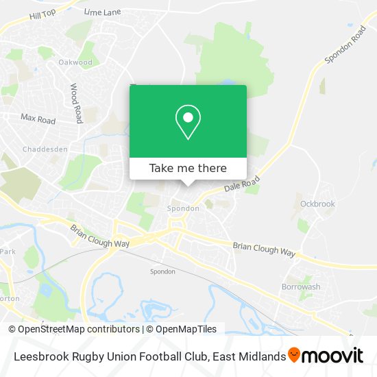 Leesbrook Rugby Union Football Club map