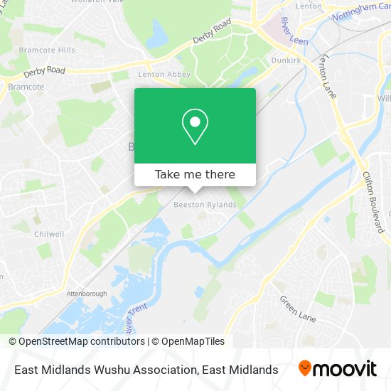 East Midlands Wushu Association map