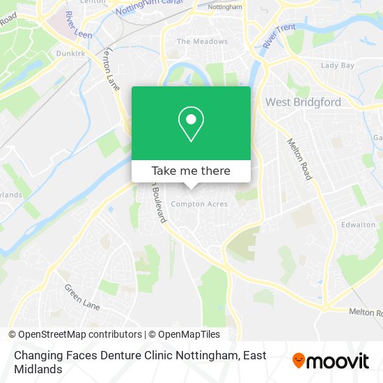 Changing Faces Denture Clinic Nottingham map