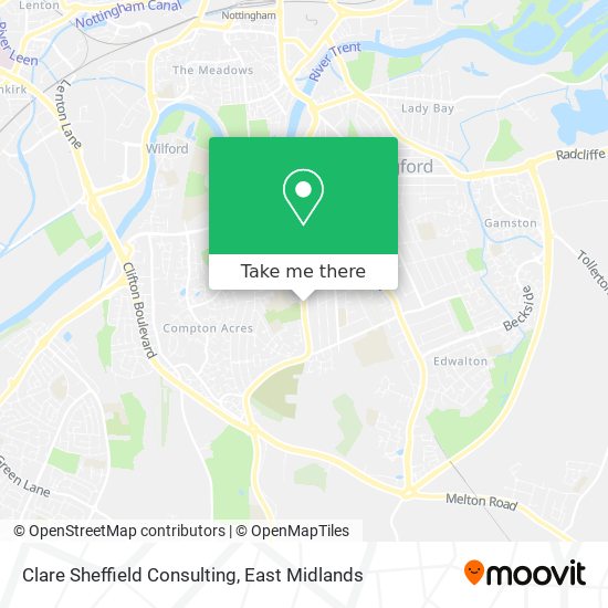 Clare Sheffield Consulting map