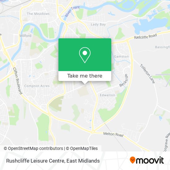 Rushcliffe Leisure Centre map