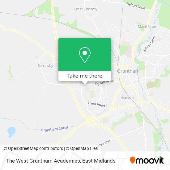 The West Grantham Academies map