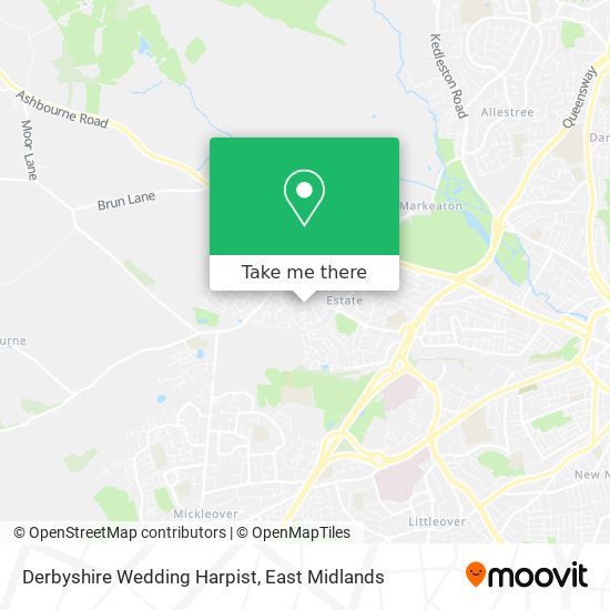 Derbyshire Wedding Harpist map