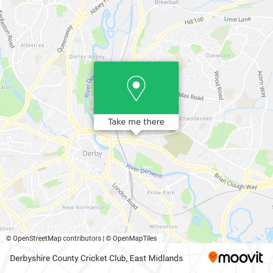 Derbyshire County Cricket Club map