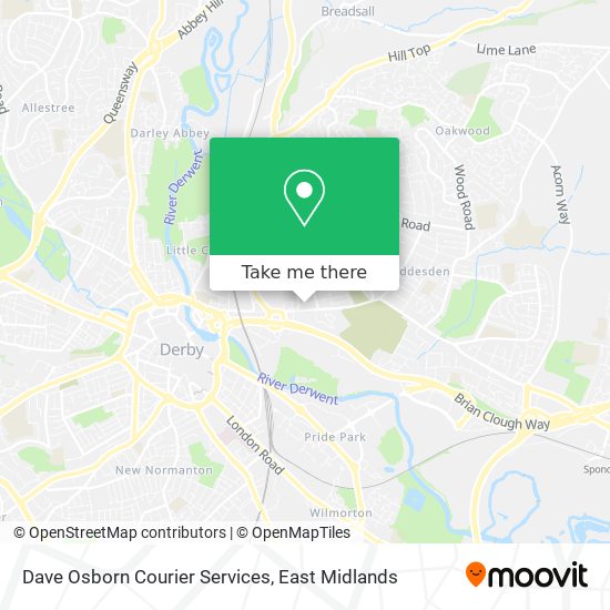 Dave Osborn Courier Services map