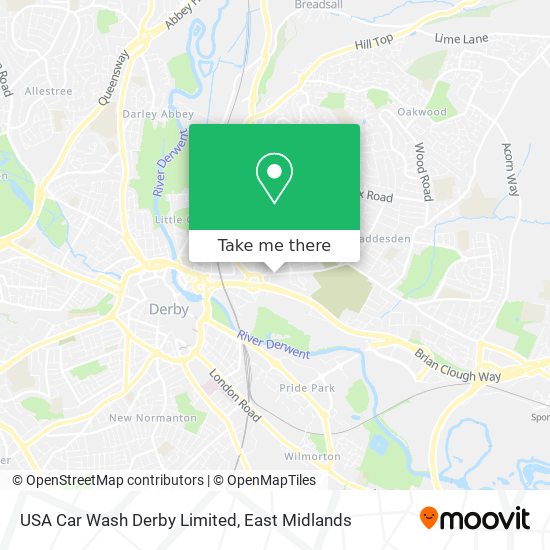 USA Car Wash Derby Limited map