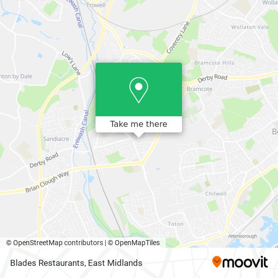 Blades Restaurants map