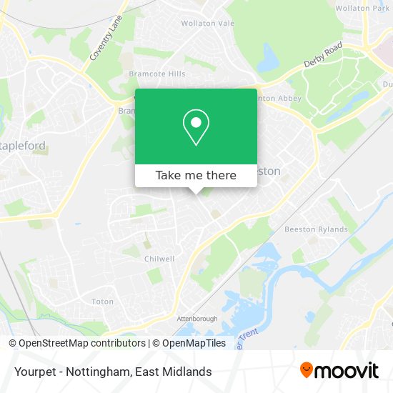 Yourpet - Nottingham map