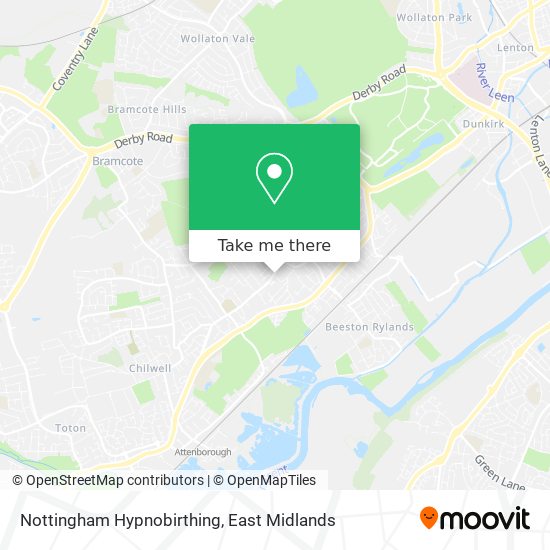 Nottingham Hypnobirthing map