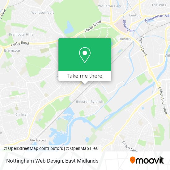 Nottingham Web Design map