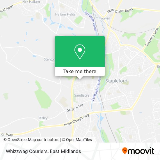 Whizzwag Couriers map