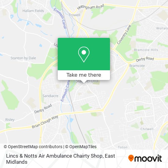 Lincs & Notts Air Ambulance Chairty Shop map