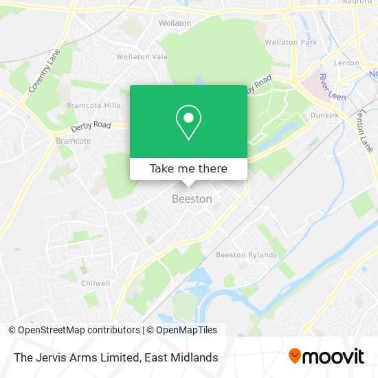 The Jervis Arms Limited map