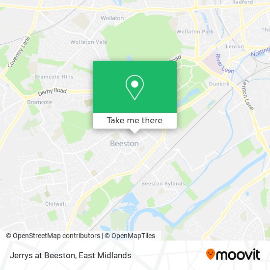 Jerrys at Beeston map
