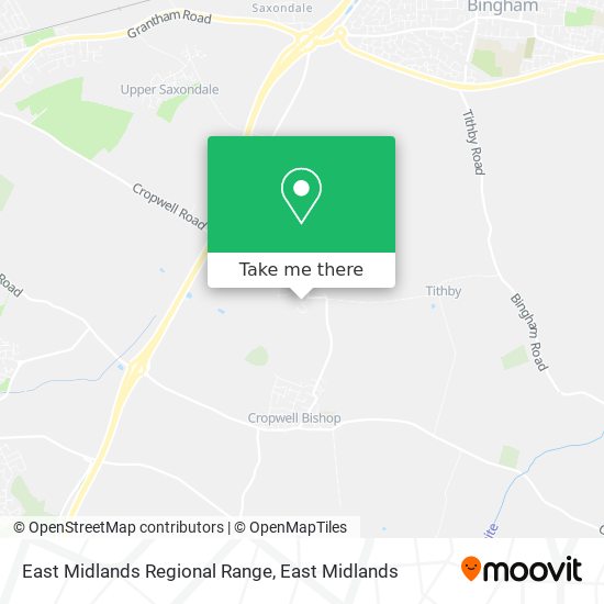 East Midlands Regional Range map