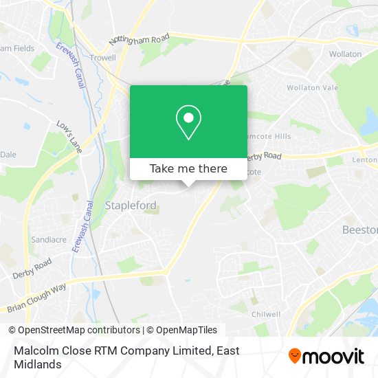 Malcolm Close RTM Company Limited map