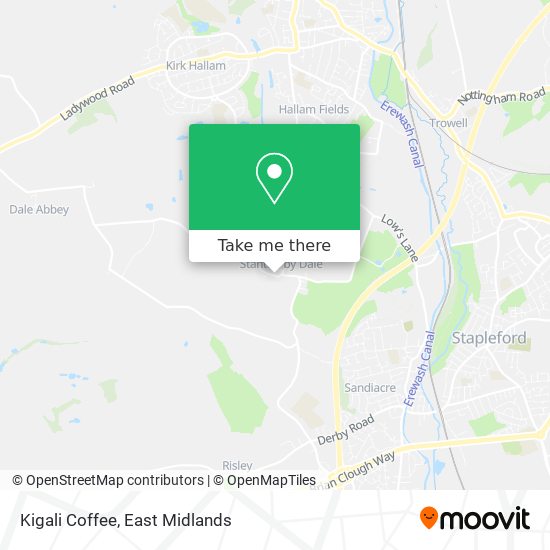 Kigali Coffee map