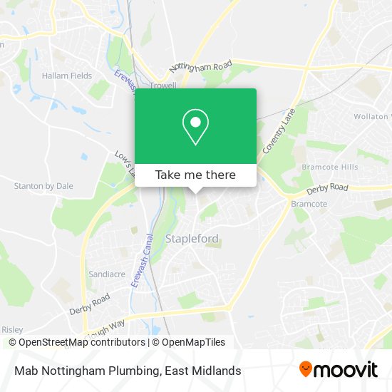 Mab Nottingham Plumbing map