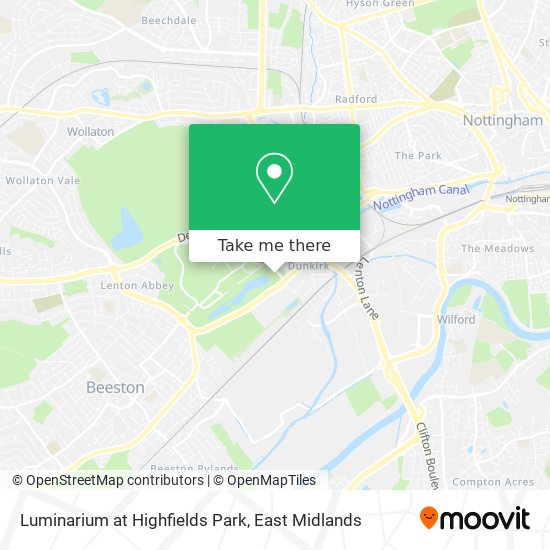Luminarium at Highfields Park map