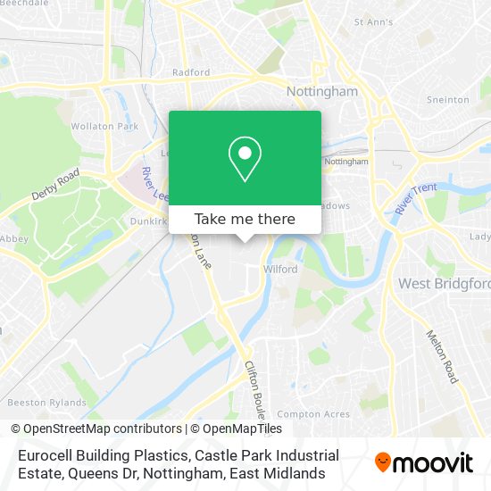Eurocell Building Plastics, Castle Park Industrial Estate, Queens Dr, Nottingham map