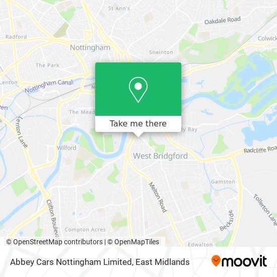 Abbey Cars Nottingham Limited map