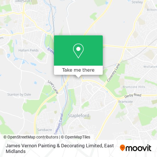 James Vernon Painting & Decorating Limited map
