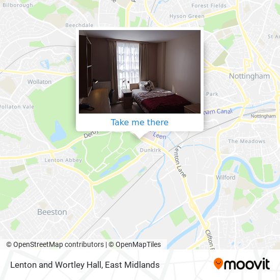 Lenton and Wortley Hall map