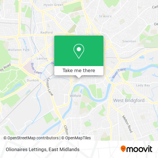 Olionaires Lettings map