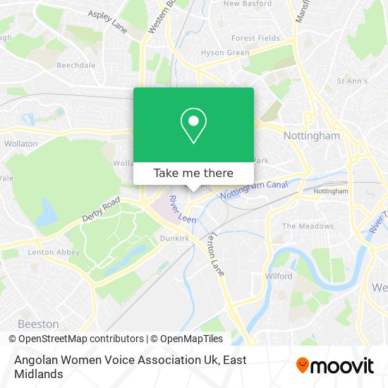 Angolan Women Voice Association Uk map