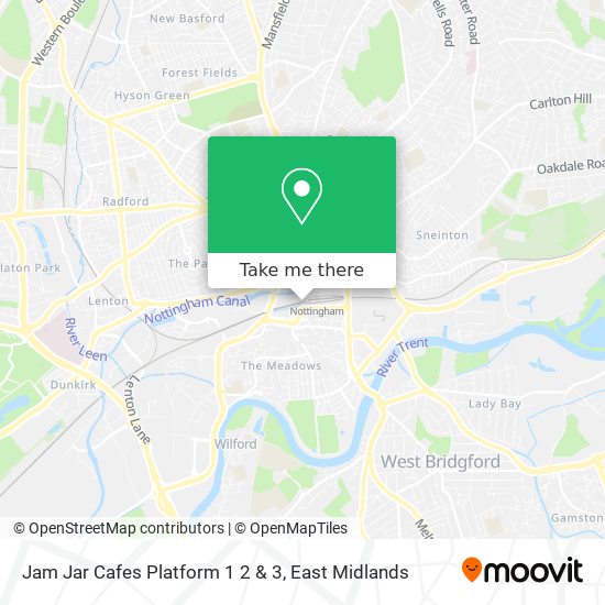 Jam Jar Cafes Platform 1 2 & 3 map