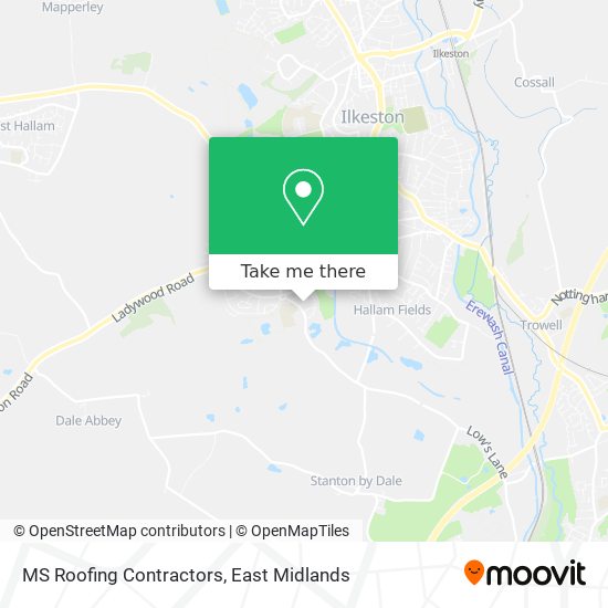 MS Roofing Contractors map