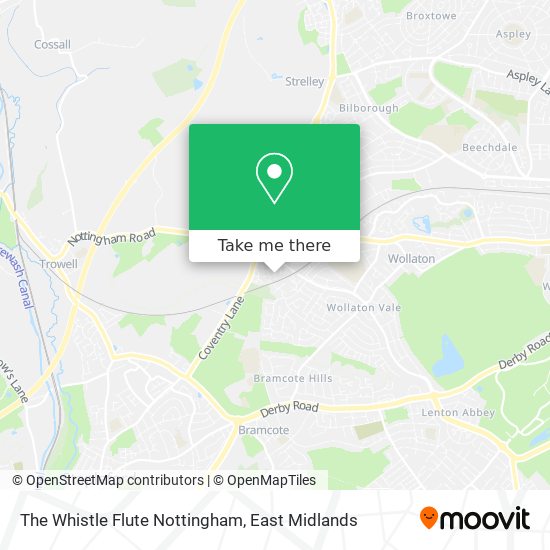 The Whistle Flute Nottingham map