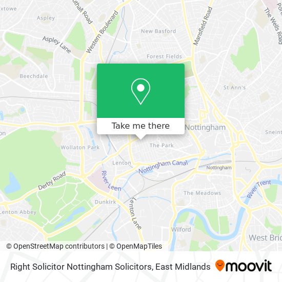 Right Solicitor Nottingham Solicitors map