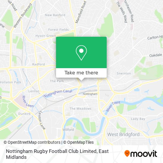 Nottingham Rugby Football Club Limited map