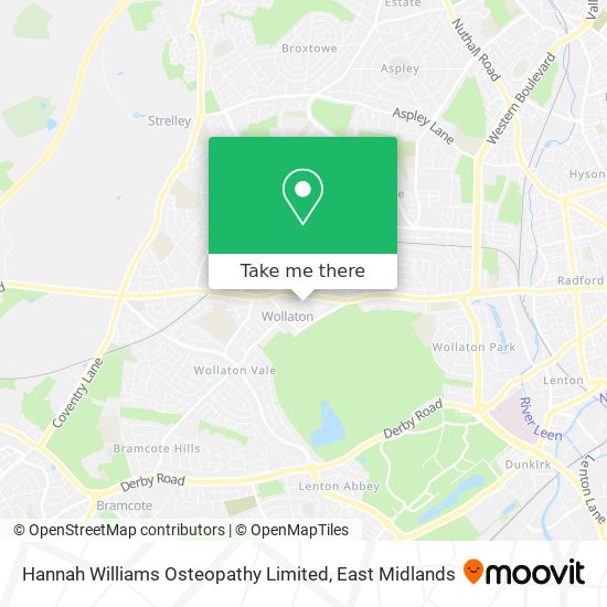 Hannah Williams Osteopathy Limited map