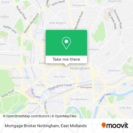 Mortgage Broker Nottingham map