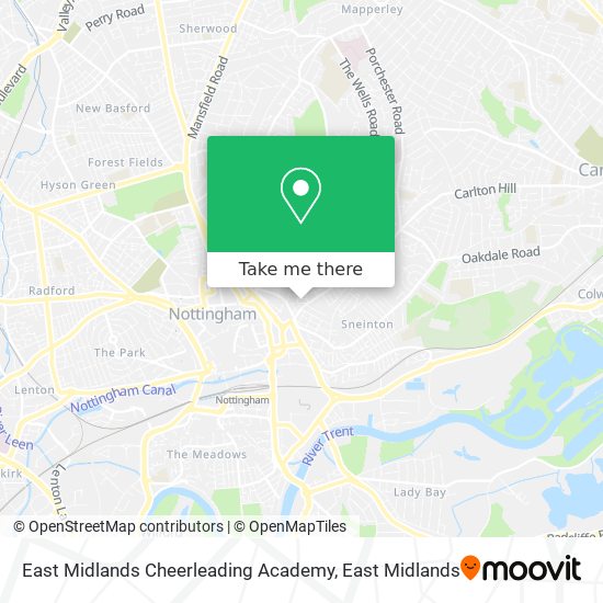 East Midlands Cheerleading Academy map