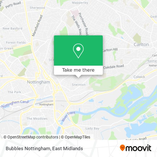 Bubbles Nottingham map