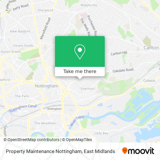 Property Maintenance Nottingham map