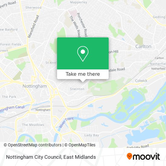 Nottingham City Council map