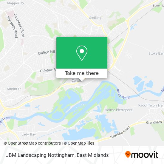 JBM Landscaping Nottingham map