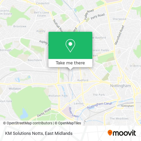 KM Solutions Notts map
