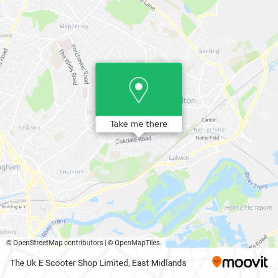 The Uk E Scooter Shop Limited map