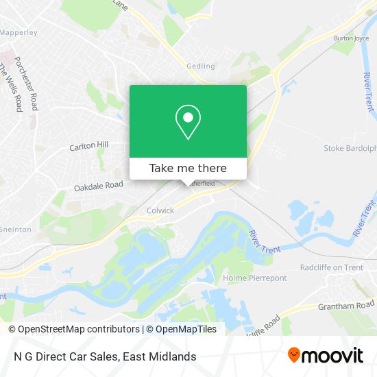 N G Direct Car Sales map